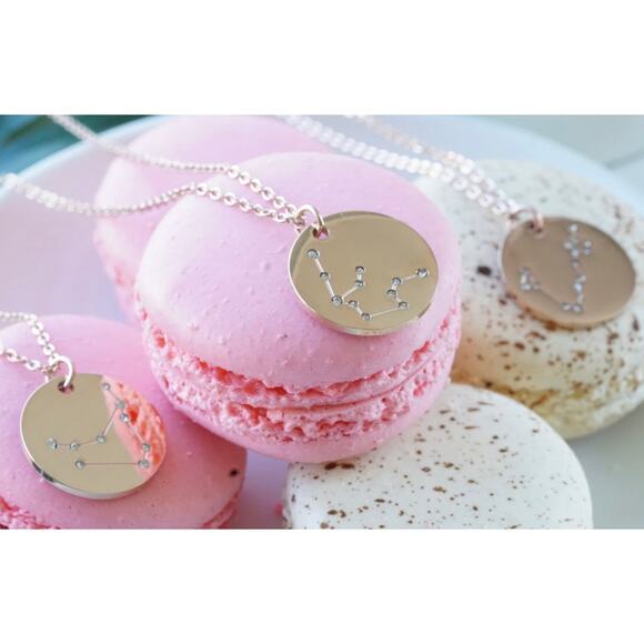 RETAIL $50 Kinsley Armelle Zodiac Libra Necklace (Sep 23 - Oct 22)*18K Gold Ion - Picture 2 of 2